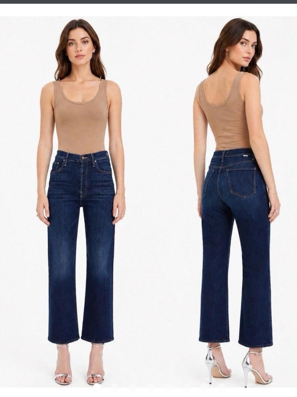 MOTHER The Rambler Ankle Jeans in Off Limits High Rise Crop Button Fly Size 31